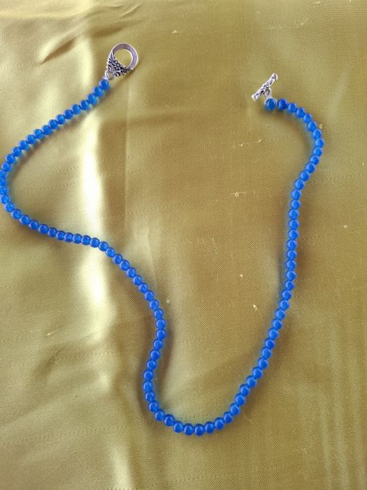 Colier calcedonie chalcedonye la baza gatului 43 cm lungime l
