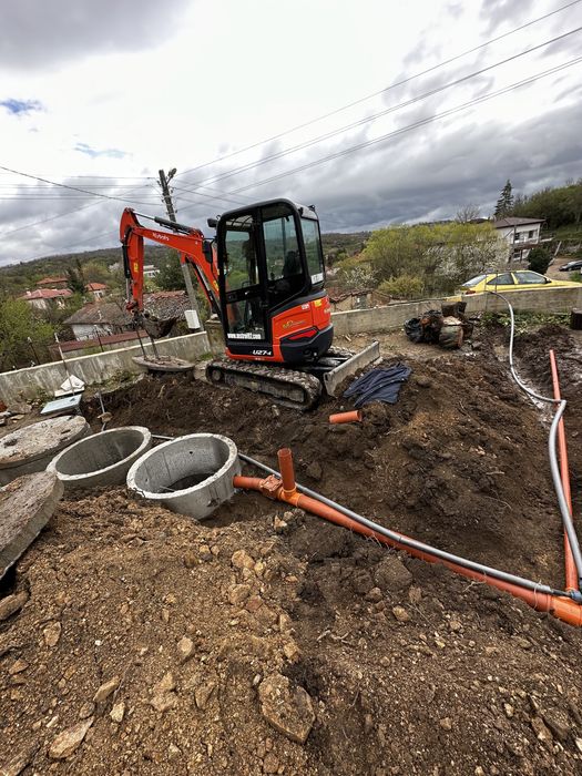 Услуги с Мини Багер Микро Багер Мини Челен Товарач Бобкат Стара Загора