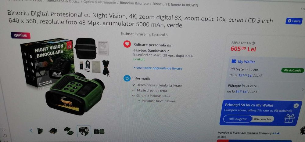 Binoclu Digital Profesional cu Night Vision