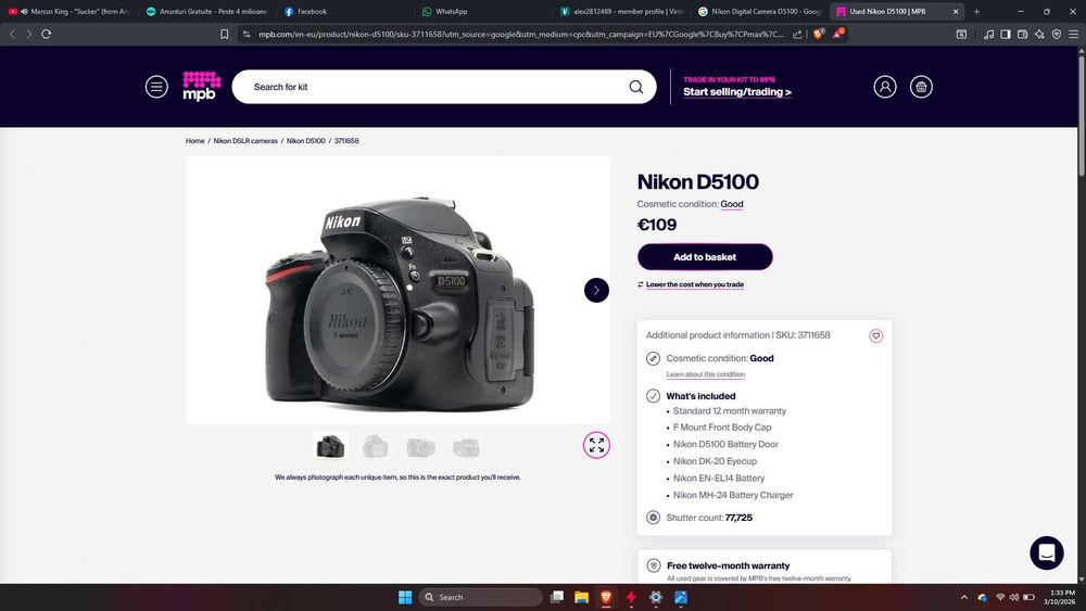 Nikon D5100 + Nikon AF-S DX Nikkor 18-55mm f/3.5-5.6G + Bag