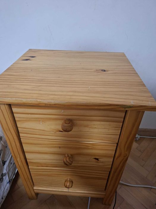 Set de 3 piese mobilier lemn masiv (pin)