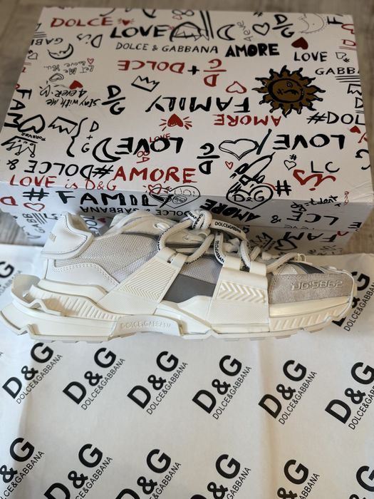 Dolce&gabbana-white-gray-low-top