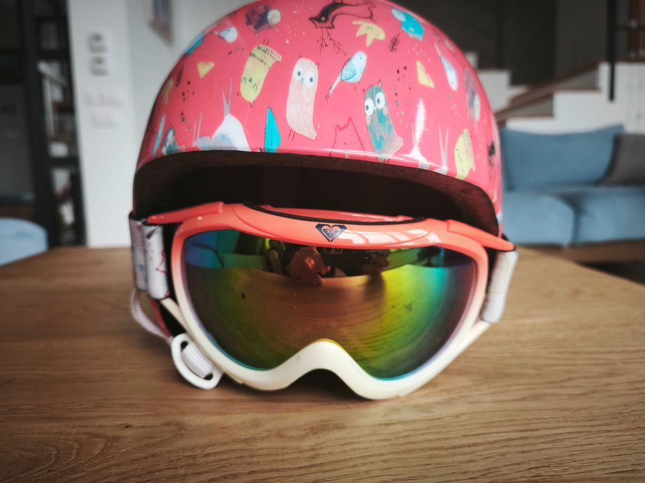 Детска ски каска ROXY + ски очила 54см (5–8г) комплект