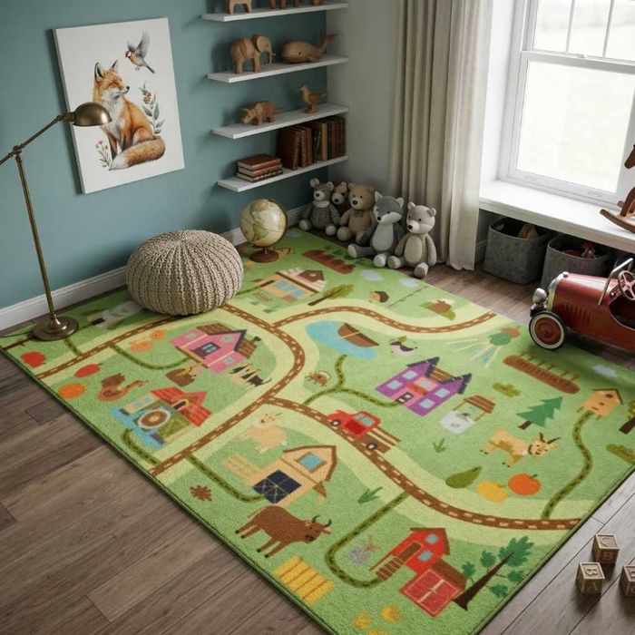 Детски килим за игра 120х160см - НОВИ -различни десени, противоплъзгащ