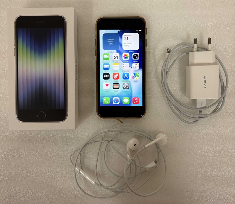 iPhone SE 2022 3gen. 64GB, Starlight (бял)
