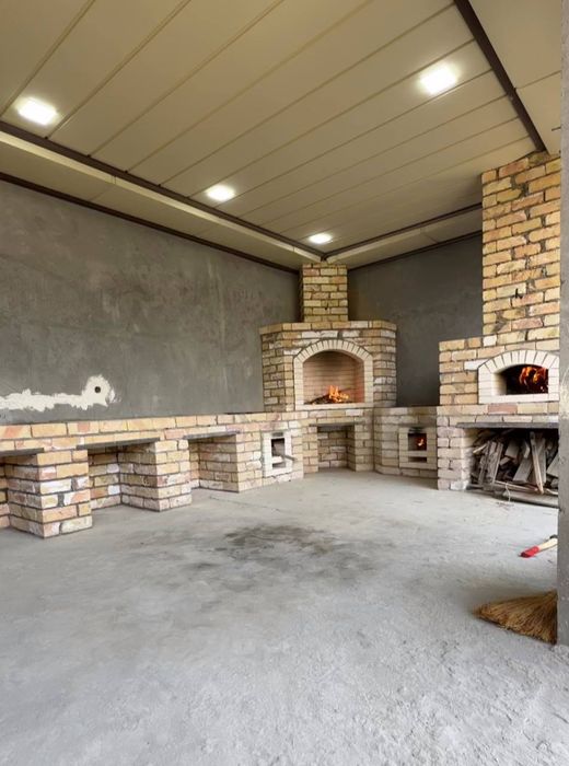 Летний кухня келамиз.Камин