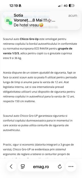 Scaun auto chicco