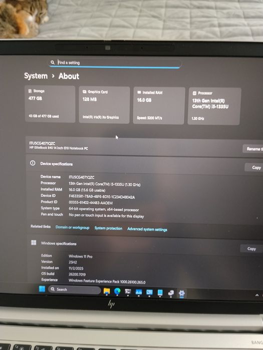 HP EliteBook impecabil 840 G10 i5-1335U  16GB DDR5 512GB