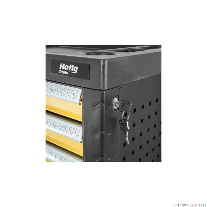 Dulap de scule gol, 7 sertare, mobil cu roti, pentru atelier,