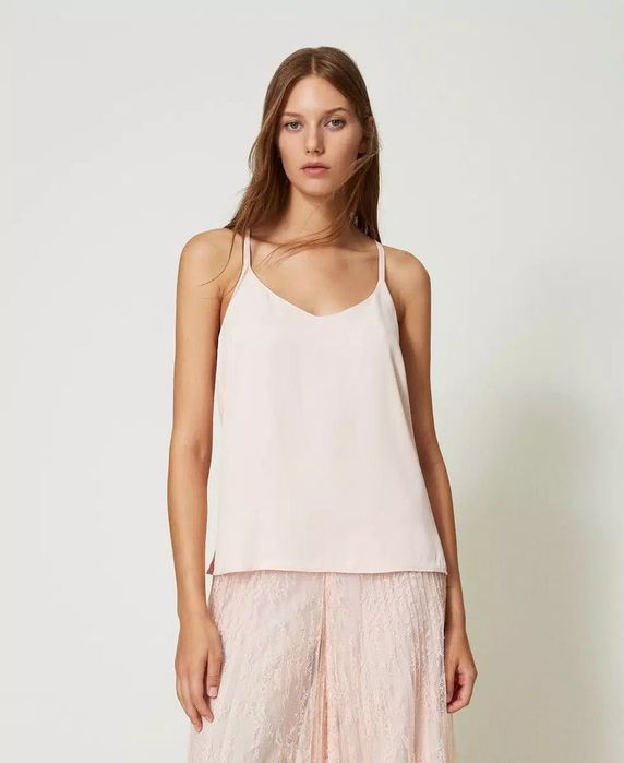 Розов топ вискоза Twinset, размер 46/L, нов с етикет!