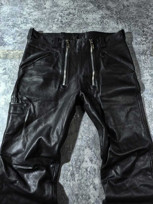 Pantaloni piele  rockstar double zipped