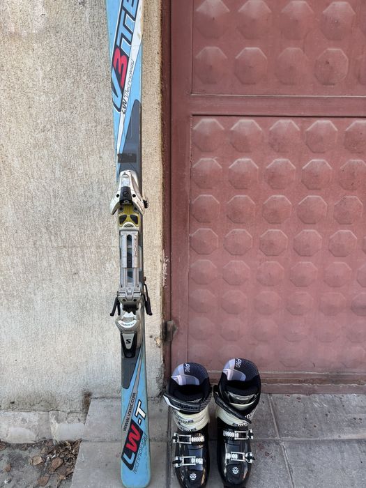 Комплект ски (167см) + ски обувки (размер 8.5) Употребявани