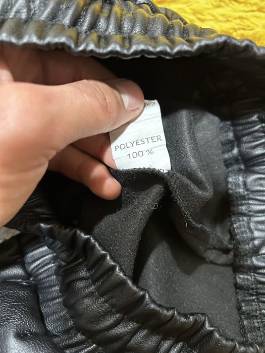 Pantaloni Young Rich White Zipp Eco Leather