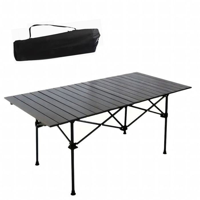 Сгъваема къмпинг маса, 95x56x50 см, стоманена конструкция