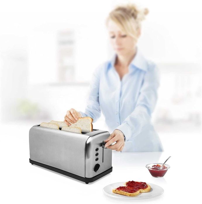 Princess Тостер за 4 Филийки, 1750W, Неръждаема стомана