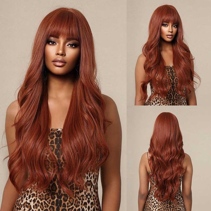 Нова Стилна Перука В Меден Цвят