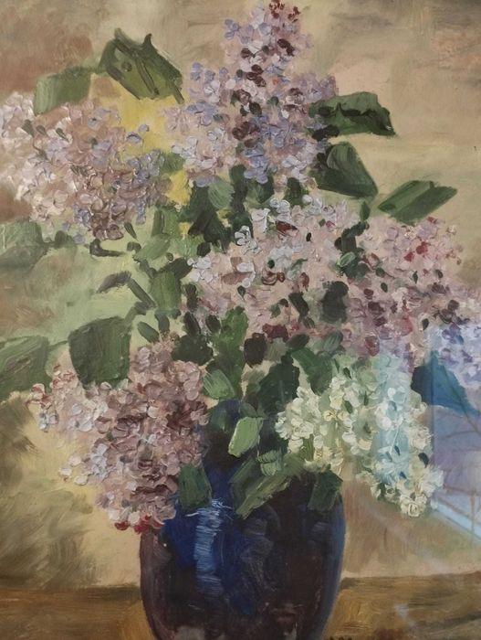 Syringa Vulgaris (pictura realizata in stil impresionist)