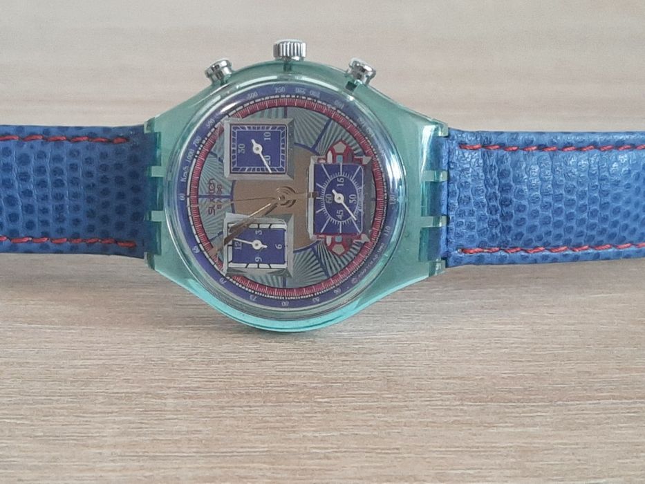 Ceas Swatch Chrono Vintage "Grand Prix" (SCJ101) – Model 1992-1993