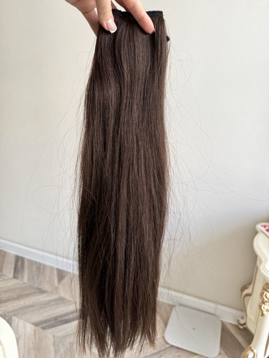 Продам волосы натуральные плотные детские 58 см