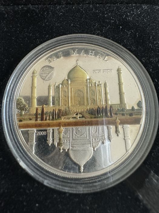 Сребърна юбилейна монета Taj Mahal 2008 925 Silver Вечна Любов