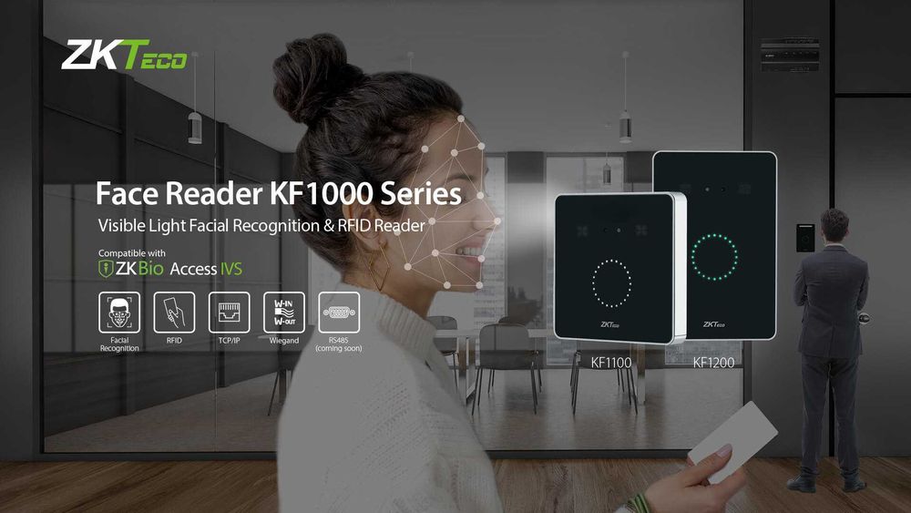 Биометрический считыватель лица и карт доступа ZKTeco KF1000