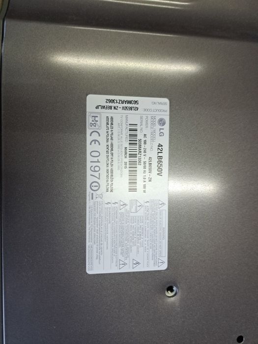 Tv lg  42LB650V defect
