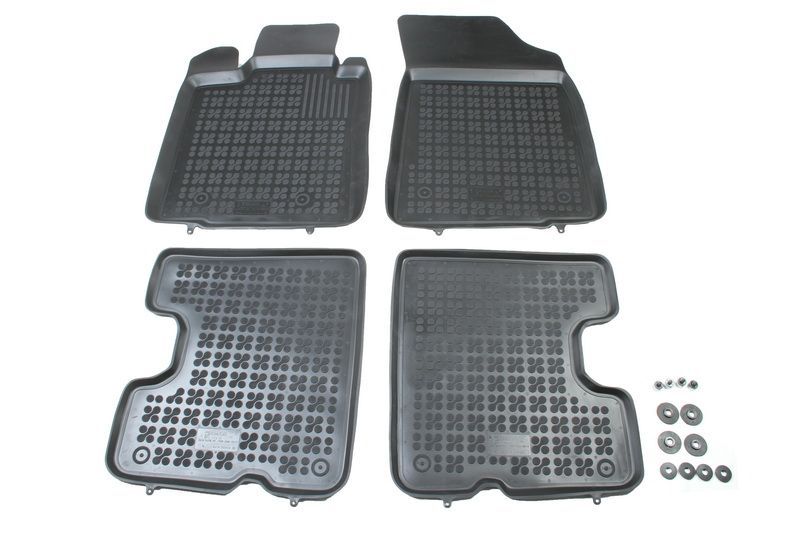 Set covorase auto din cauciuc Dacia Sandero 2008-2013, presuri tip tavita marca Rezaw Plast