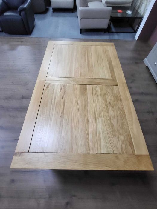 Дървена трапезна разтегателна маса 100 % дъб за 6 - 8 човека