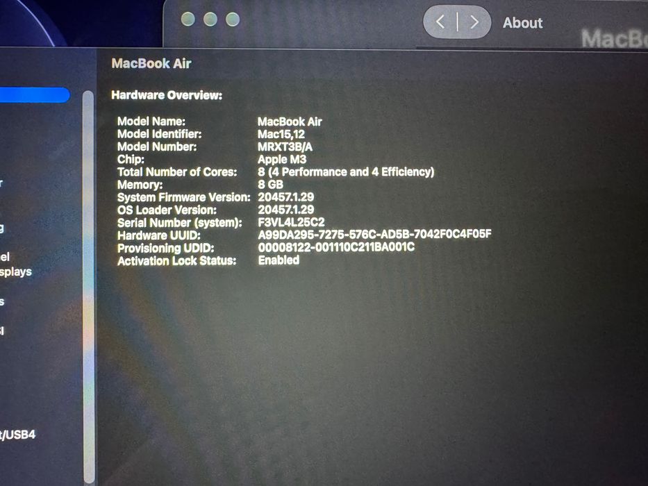 Macbook Air M3 8/256Gb