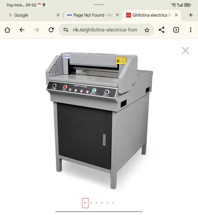 Ghilotina electrica pentru hartie si carton