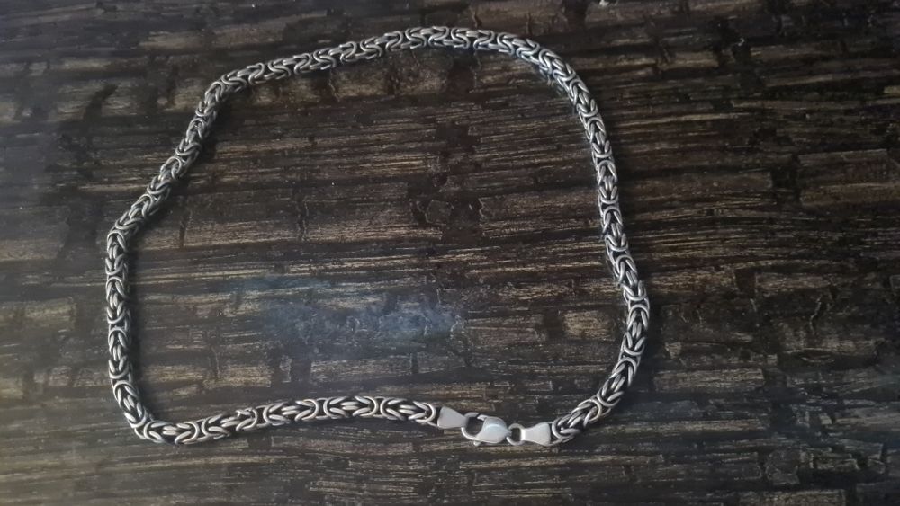 Серебряная цепочка тросс лисий хвост (византийское)