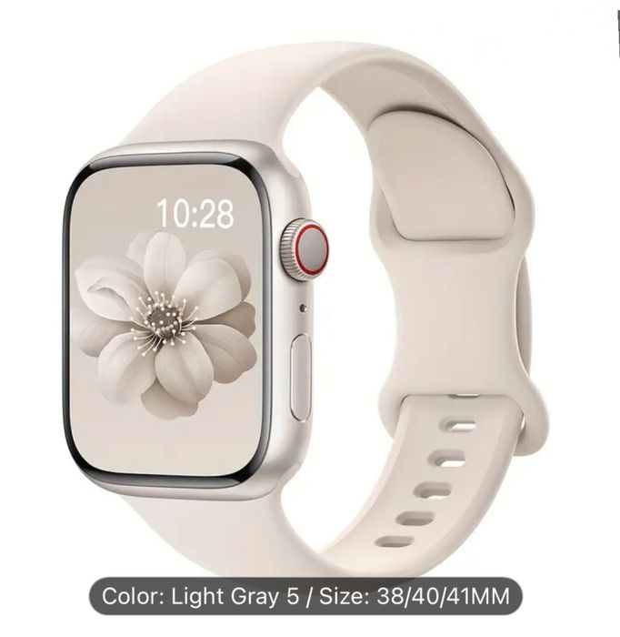 Силиконова каишка за Apple Watch 4/5/6/7/8/9 SE (38/40/41 mm)