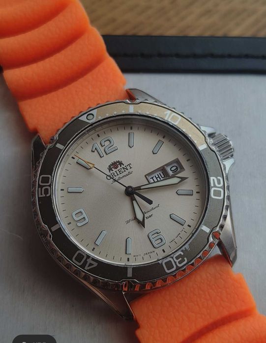 Автоматичен дайвър Orient Mako III Kamasu RA-AA0821S19B САПФИР + ВТОРА каишка, бартер