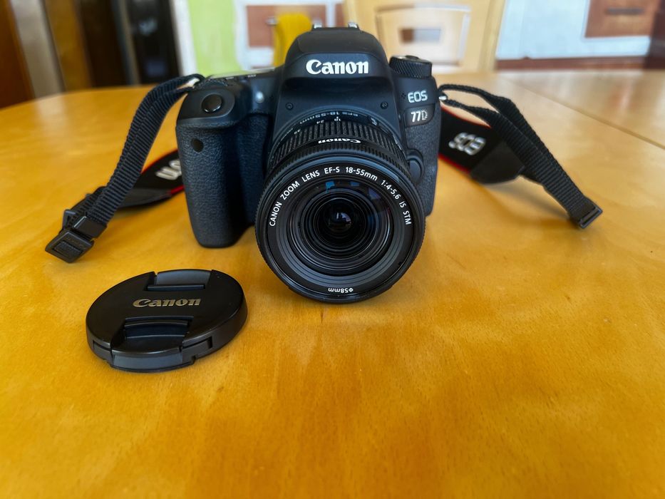 Фотоапарат Canon EOS 77D с обектив 18-55mm | кутия | зарядно | чанта