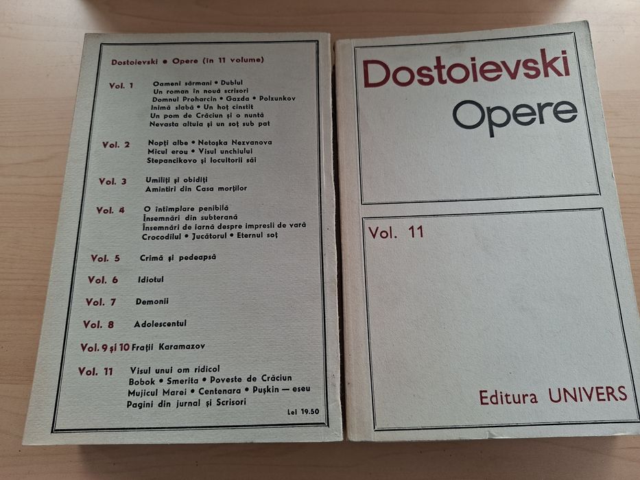 DOSTOIEVSKI - Opere complete ( 11 volume ) Stare Foarte Buna !!