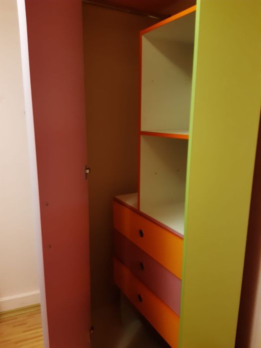 mobilier copii pat supraetajat + dulap + birou