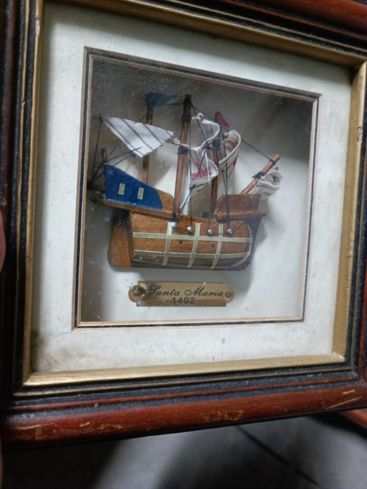 Картини на кораби 3D в дървена рамка