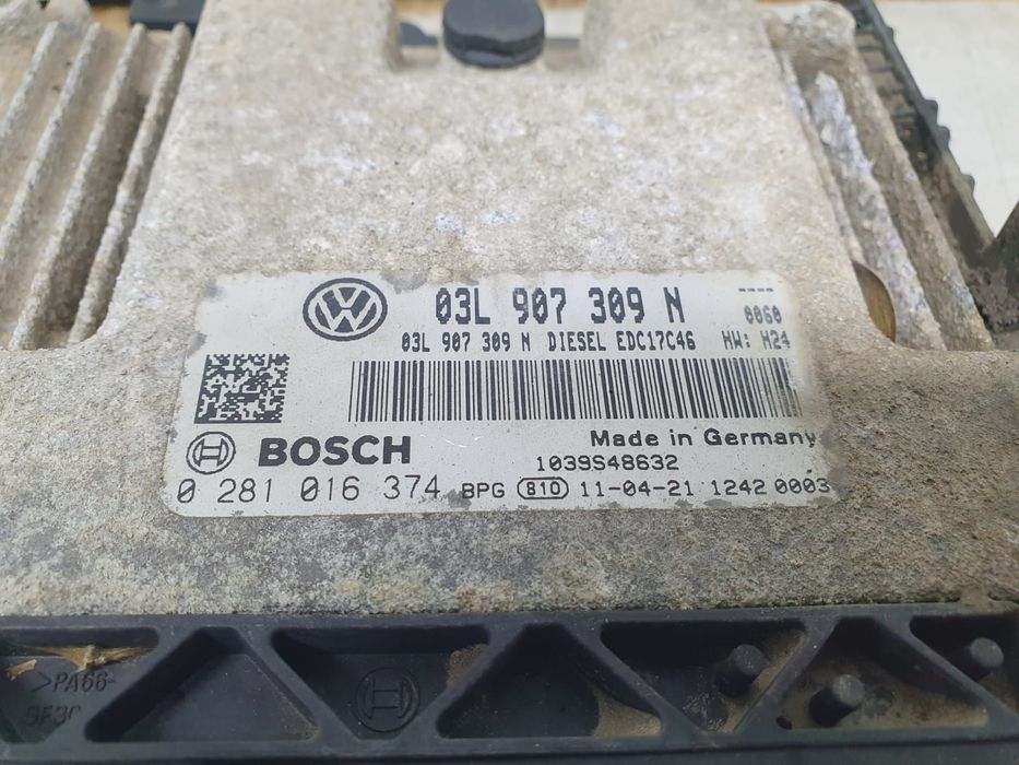 Calculator motor ecu 2.0 tdi cfgb 03L907309n 0281016374 Volkswagen VW