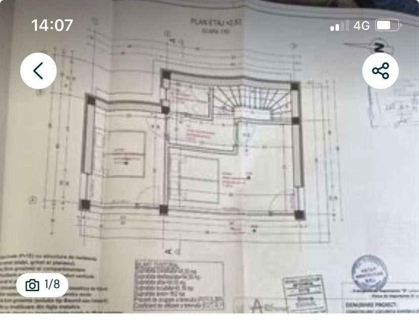 Propietar vand 983 m cu autorizatie de constructie actuala