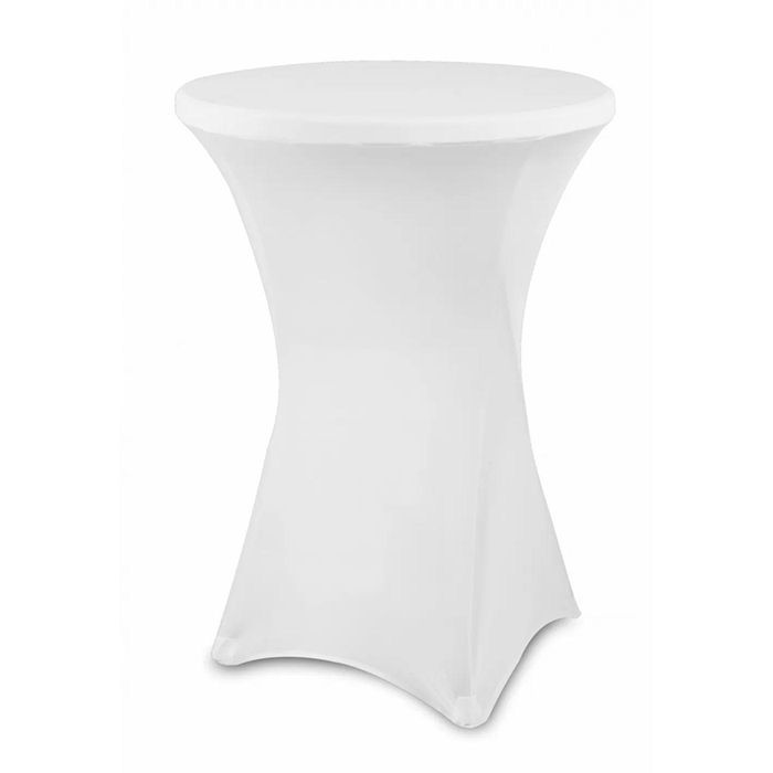 Masă cocktail pliabilă Debbie, 110 cm, cu Husă Albă + CADOU Husă Neagă