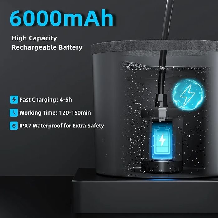 Преносим къмпинг душ Mytrix, 6000mAh помпа, дисплей и 20L кофа