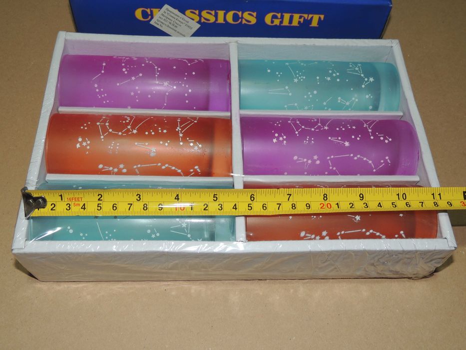 Комплект от 6 броя нови стъклени чаши Цена: 10.23 €