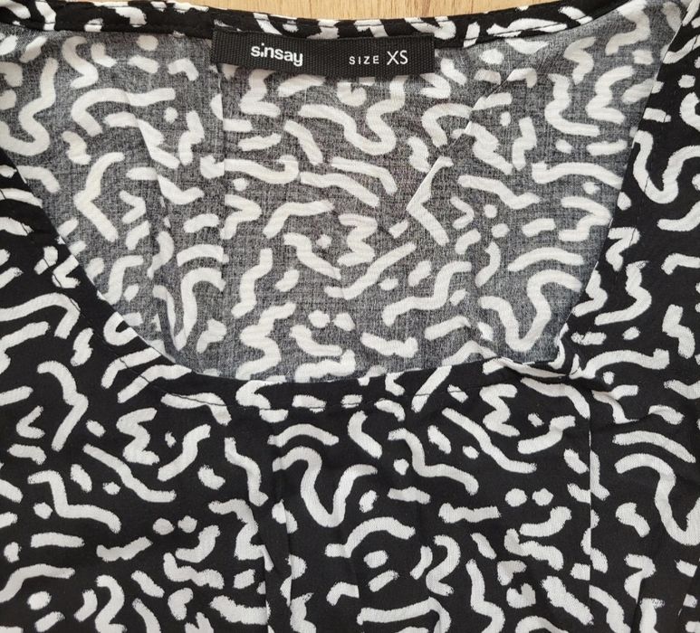 Rochie maxi cu imprimeu alb-negru