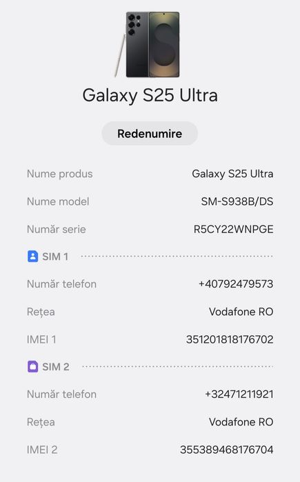 Vand Samsung Galaxy s25 Ultra
