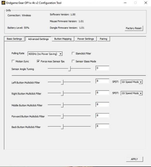 Mouse Endgame Gear OP1w 4k v2