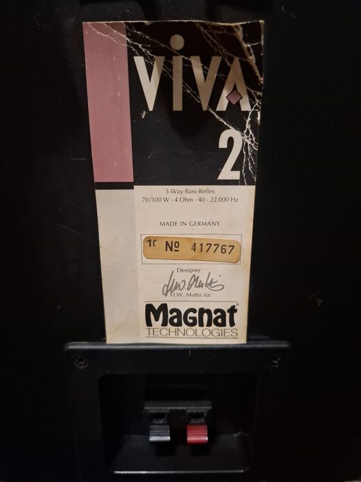 Boxe Magnat Viva 2 – 3 căi Hi-Fi 4 ohmi – Sunet Puternic, 299 lei