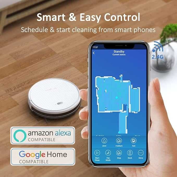 Прахосмукачка робот Tesvor X500 Pro 1800PA Vacuum Cleaner with Mop