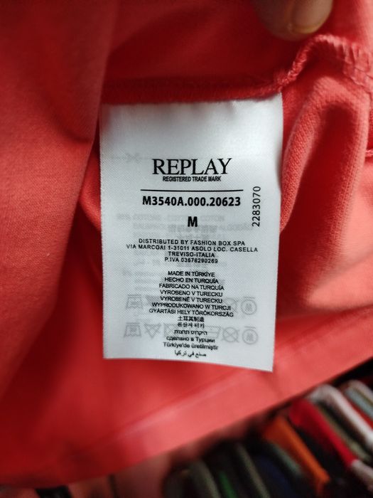 Оригинална тениска с яка Replay M 3 вида мъжка реплей