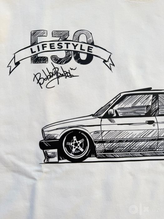 ОРИГИНАЛЬНАЯ футболка в СКЕТЧ стиле BMW E30 3 series