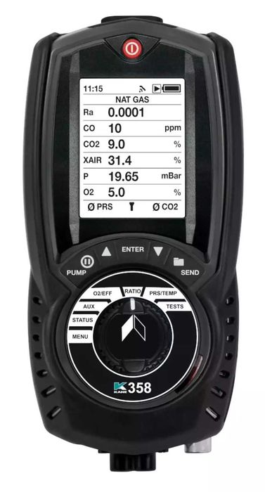 Kane 358 - Analizor de gaze de ardere cu senzori CO₂, CO și NO